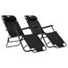 vidaXL Fauteuil Polyester Noir - Set de 2