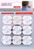 Delight Stopcontactbeveiliging - 9x - wit - stopcontactbeschermers kinderbeveiliging