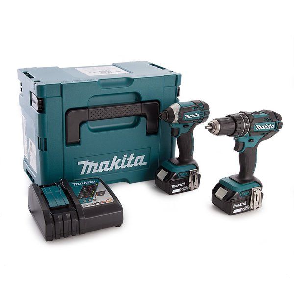 Makita DLX2131TJ 18V Accu Combiset - Klopboormachine & Slagschroevendraaier - 2x 5.0Ah - Mbox