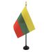 AZ FLAG Tafelvlag Litouwen 15x10 cm Litouws Polyester 100D Plastic Voet