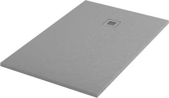 Maxaro Douchebak 140x80cm Rechthoek Mineraalmarmer Grijs