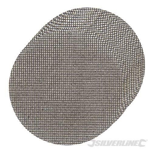 Silverline 10 stuks Klittenband gaas schuurschijven | set | 4 x 40 | 4 x 80 | 2 x 120 korrel