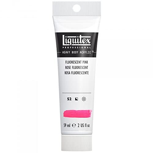 Liquitex 1045987 Professional Heavy Body acrylverf in kunstenaarskwaliteit met uitstekende lichtechtheid en boterachtige consistentie, 59ml Fluorescent Pink