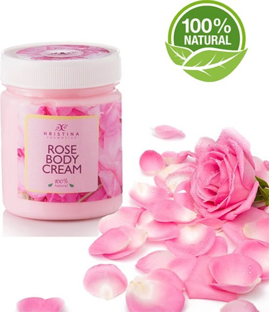 Hristina Rose Body CrÃ¨me 200 ml Met Elastine Vitamine E & B5 â€¢100% Natuurlijk & Gecertificeerdâ€