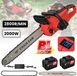 StarTech Accukettingzaag - Borstelloos, 40 cm, elektrisch - Met 2 accu's - Handzaam - Voor het snoeien en houtbewerking - Rood