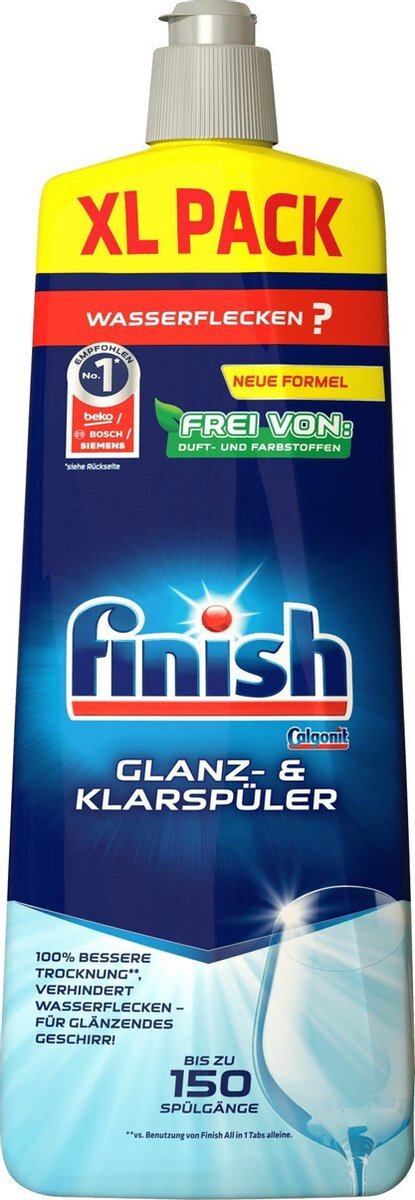 FINISH Glans- & wasverzachter – voor stralend en droog servies zonder watervlekken – megapack met 1 x 750 ml
