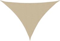 Merkloos / Sans marque Schaduwdoek Driehoek - Zonnescherm 4.5x4.5x4.5m - Waterdicht Oxford Doek - UV-bestendig - Beige