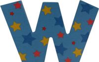 Bigjigs Toys Sterren letter W (blauw)