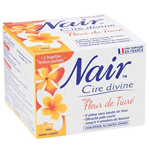 Nair Wax, divine, tiarébloem, effectief kort haar, professioneel resultaat, 400 g