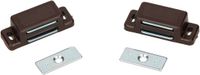 Merkloos Dulimex B.V. 12x stuks magneetsnapper met metalen sluitplaat - bruin