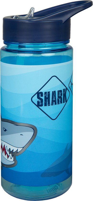 4KidsOnly Shark Aero-drinkfles Blauw Kunststof 0.40 l