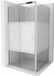 Mexen Apia cabine de douche coulissante 100 x 100 cm, rayures blanches, chrome
