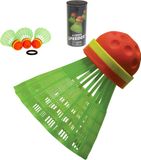 Speedminton Speeder tube Cross - 3 stuks - speedbadminton - crossminton - speed badminton shuttle - Groen