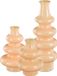 Mica Decorations Bloemenvaas Sira - 3x - glas - beige - 3 maten - vaas - sierlijk model
