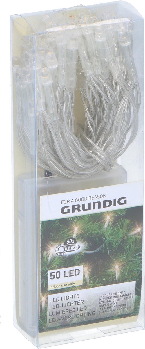 Grundig Kerstboomverlichting 50 Led Wit 120 Cm