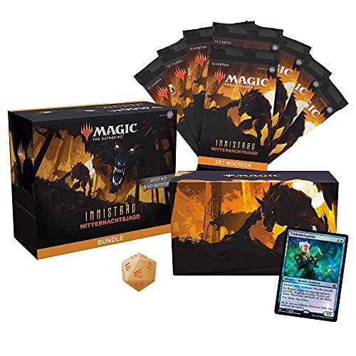 Magic The Gathering Innistrad: middernachtjagd bundel, 8 set-boosters & accessoires (Duitse versie)