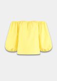 Harper & Yve LAUREN-LS Off Shoulder Lange Mouw T-shirt Dames L Katoen Geel