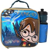 Blue Sky Studios Harry Potter Lunchtas met 3D-Reliëf en Fles - Blauw