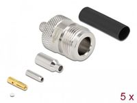 Delock N-connector for crimping RG-174 / RG-316 with matching shrink tube