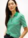 Tommy Hilfiger Dames 1985 REG Pique Polo SS WW0WW43224 S/S Polo, Vert (Nouveau Vert/Ecru STP), M