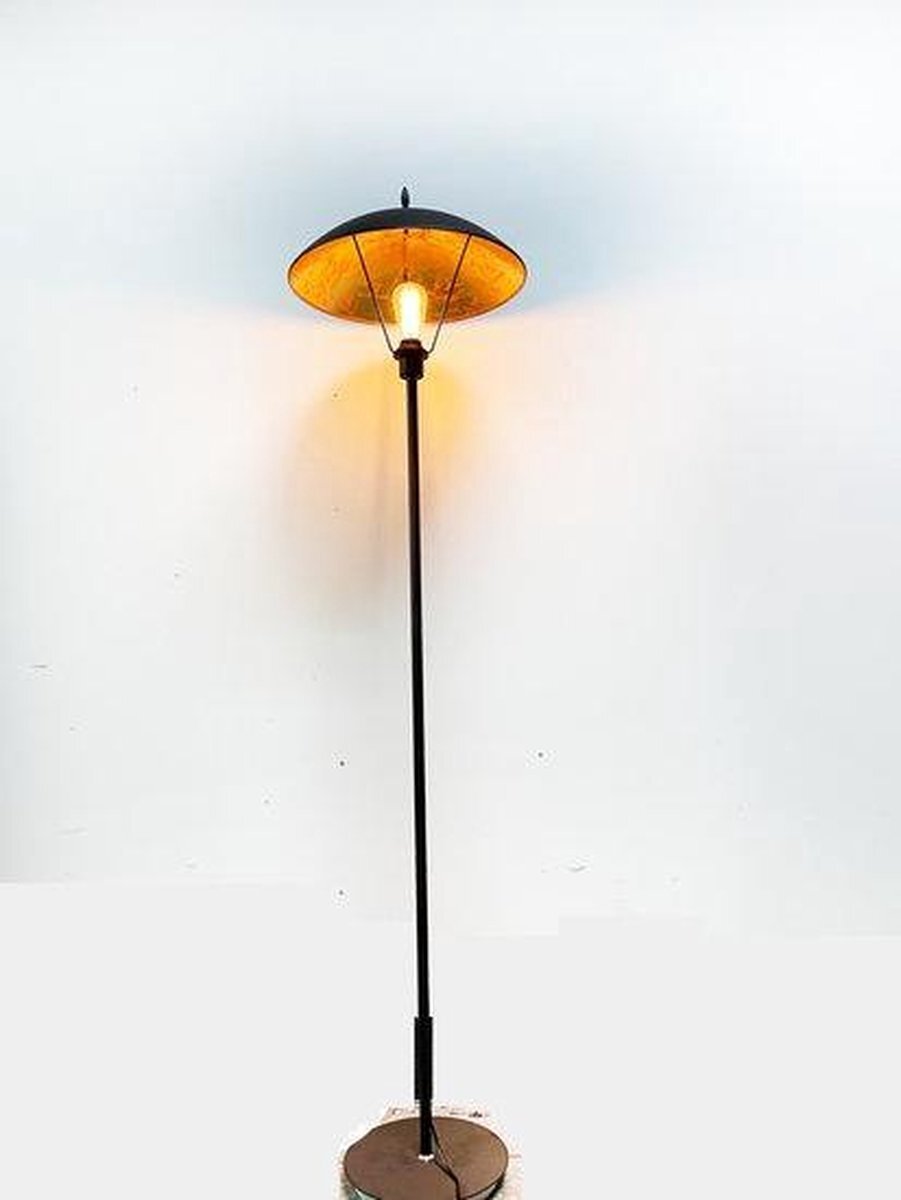Groenovatie Nantes Industrieel Design Vloerlamp - Goud Zwart