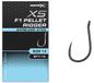 Matrix X5 F1 Pellet Rigger Eyed-Barbless Haakmaat 14 Zwart Staal Witvis 10 stuks