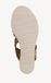Tamaris Dames Plateau Sandalen Bruin Leer/Textiel Sleehak 5-7cm Maat 41