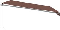 vidaXL Auvent rétractable manuellement avec LED 450x350 cm marron