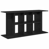 vidaXL Aquariumstandaard Zwart Eiken 120x40x60 cm Bewerkt Hout