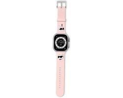 CG Karl Lagerfeld 3D rubberen Karl&Choupette hoofdband voor Apple Watch 38/40/41mm - roze