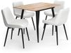 Vicco Eettafelset Beaver Or Doré Chêne/Noir 110 x 70 cm avec 4 chaises, beige