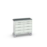Bott Verso Mobiele Kast | 1050x600x980mm | 10 Laden | Top Tray | RAL 7035