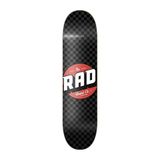 RAD Unisex - volwassenen skateboard Checker skateboard zwart/grijs 7.75"