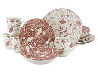 Creatable Damask Rood Combi Service 16-delig