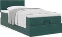 Prolenta Maison Exclusive - Cadre de lit ottoman avec matelas vert foncé 90x200 cm velours