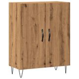 vidaXL Dressoir 69,5x34x90 cm bewerkt hout artisanaal eikenkleur