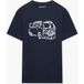 French Connection Camper 3 Colour Marine T-shirt Homme Taille XS Bleu