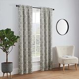 PAIRS TO GO Brockwell Raamgordijn met stangdoorgang voor woonkamer, 142,2 x 241,3 cm, antracietgrijs, 71,1 x 241,3 cm, 2 stuks
