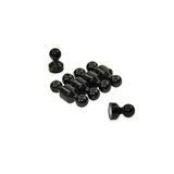 Magneet Expert Kleine Acryl Push Pin Magneet - Zwart (10 verpakkingen van 10)
