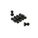 Magneet Expert Kleine Acryl Push Pin Magneet - Zwart (10 verpakkingen van 10)