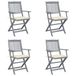 VidaXL Fauteuil de jardin Assise capitonnée Acacia Crème 8 pièces