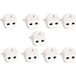Pack de 9 adaptateurs secteur de voyage UK 3 broches - Europe 2 broches (Royaume-Uni - Europe) - Blanc