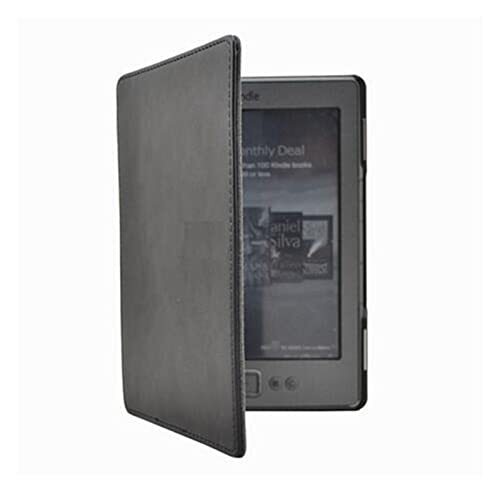 HAPPYA Tab & Pad Gevallen Voor Kindle 45 E-Book Reader 6"Inch Lederen Cover Case (Color : Black)