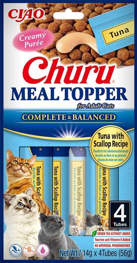 Ciao Churu Meal Topper kat Tonijn met Sint-Jakobsschelp 60g