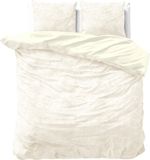 Sleeptime Velvet Touch Dekbedovertrekset Lits-Jumeaux 240x200/220 + 2 kussenslopen 60x70 Creme