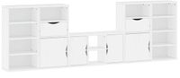 VidaXL meuble TV ODDA pin massif blanc 240x24x79 cm