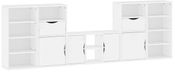 VidaXL meuble TV ODDA pin massif blanc 240x24x79 cm