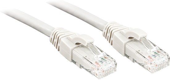 LINDY 48100 RJ45 Netwerkkabel, patchkabel CAT 6 U/UTP 30.00 m Wit Snagless 1 stuk(s)