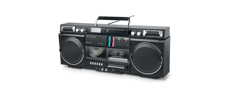 Muse Electronics Muse M-380GB - Ghettoblaster met FM, CD, cassette, USB, SD, Bluetooth, 80W - Zwart