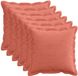 vidaXL - Kussensloop - 6 stuks - HOUTEN - Rood-oranje - 40 x 40 cm - Katoensatijn